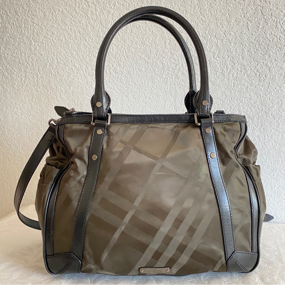 Burberry check nylon multi purpose bag